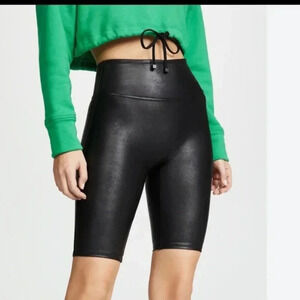 Spanx faux leather shorts